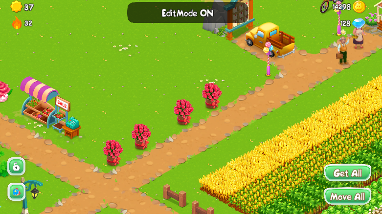 Farm Spirit Edit Mode with Move All and Get All
